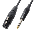 Signal cable XLR Female - Stereo Jack 1.5Mtr