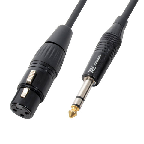Signal cable XLR Female - Stereo Jack 1.5Mtr