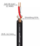 Roxtone Balanced microphone cable black 100Mtr