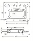 Heavy-Duty Spring-Loaded Handle, 8mm