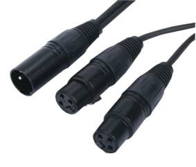 Cable Signal Y split XLR Male - 2 XLR Female