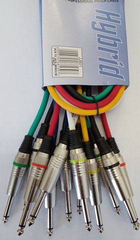 Signal Cable 6 x Jack - Jack Mono 1Mtr