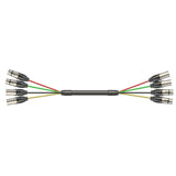 Mic Multi link 2 x XLRM&F - 2 x XLRF&M - 9Mtr
